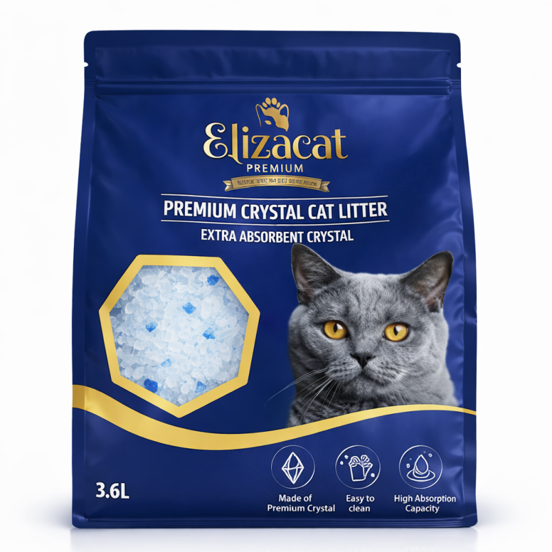 חול קריסטלי לחתול 3.6 ליטר קרטון 12 יח' - ללא בישום