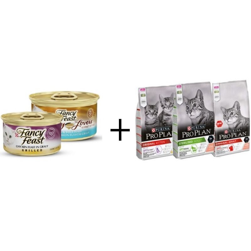 פרו פלאן חתול 3 ק"ג מגוון + מעדן פנסי מתנה!