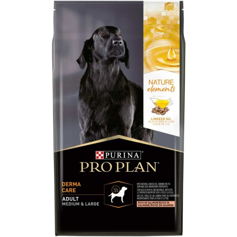 פרו פלאן NATURE ELEMENTS סלמון ושמן פשתן גזע בינוני/גדול 10 ק"ג