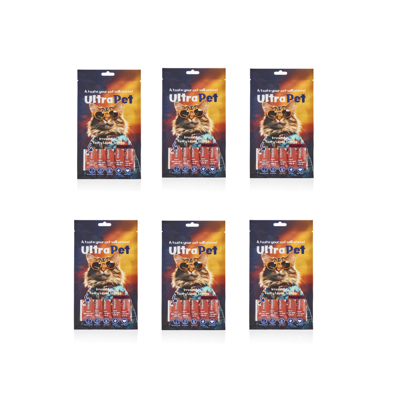 חטיף נוזלי לחתול אולטרה פט 60 גרם - 6 יח' ב- 50₪
