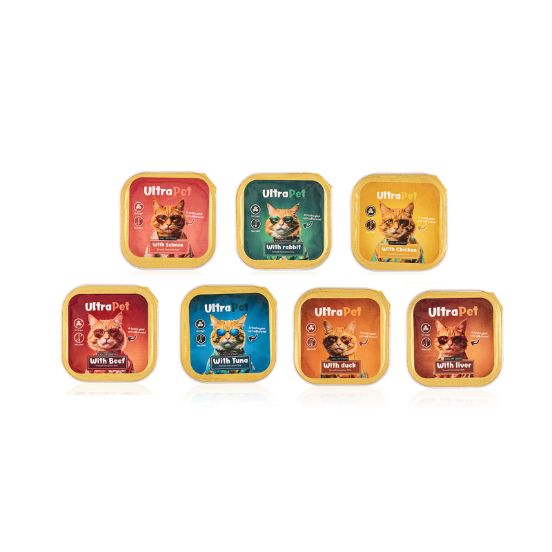מעדן לחתול אולטרה פט פטה מגוון טעמים 100 גרם - 3ב 10₪
