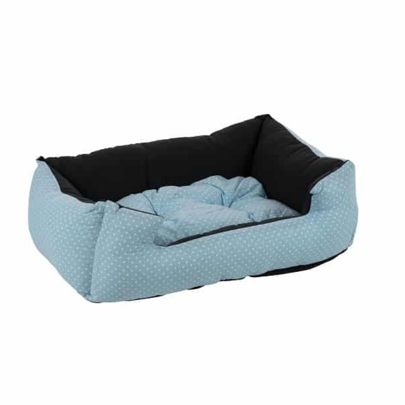 מיטה כותנה צבע תכלת נקודות