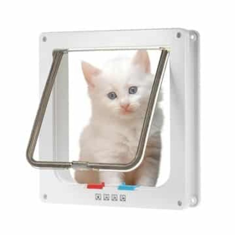 דלת לחתול / כלב קטן (2 גדלים) שחור/לבן